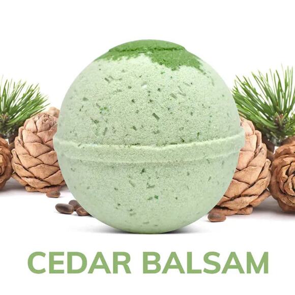 "Cedar Balsam" Organic Bath Bomb in kraft box - 5 oz - Picture 3 of 7